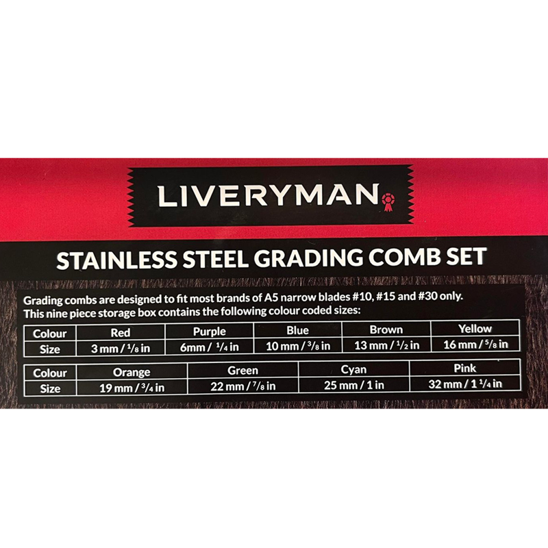 Liveryman Stainless Steel Grading Comb Set-1